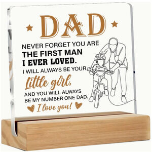 Sentimental Acrylic Desk Plaque-Heartfelt Daughter to Dad-Great Gift for Father